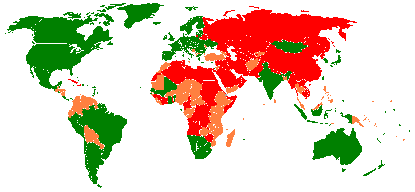 Dünya Özgürlük Harita 2005