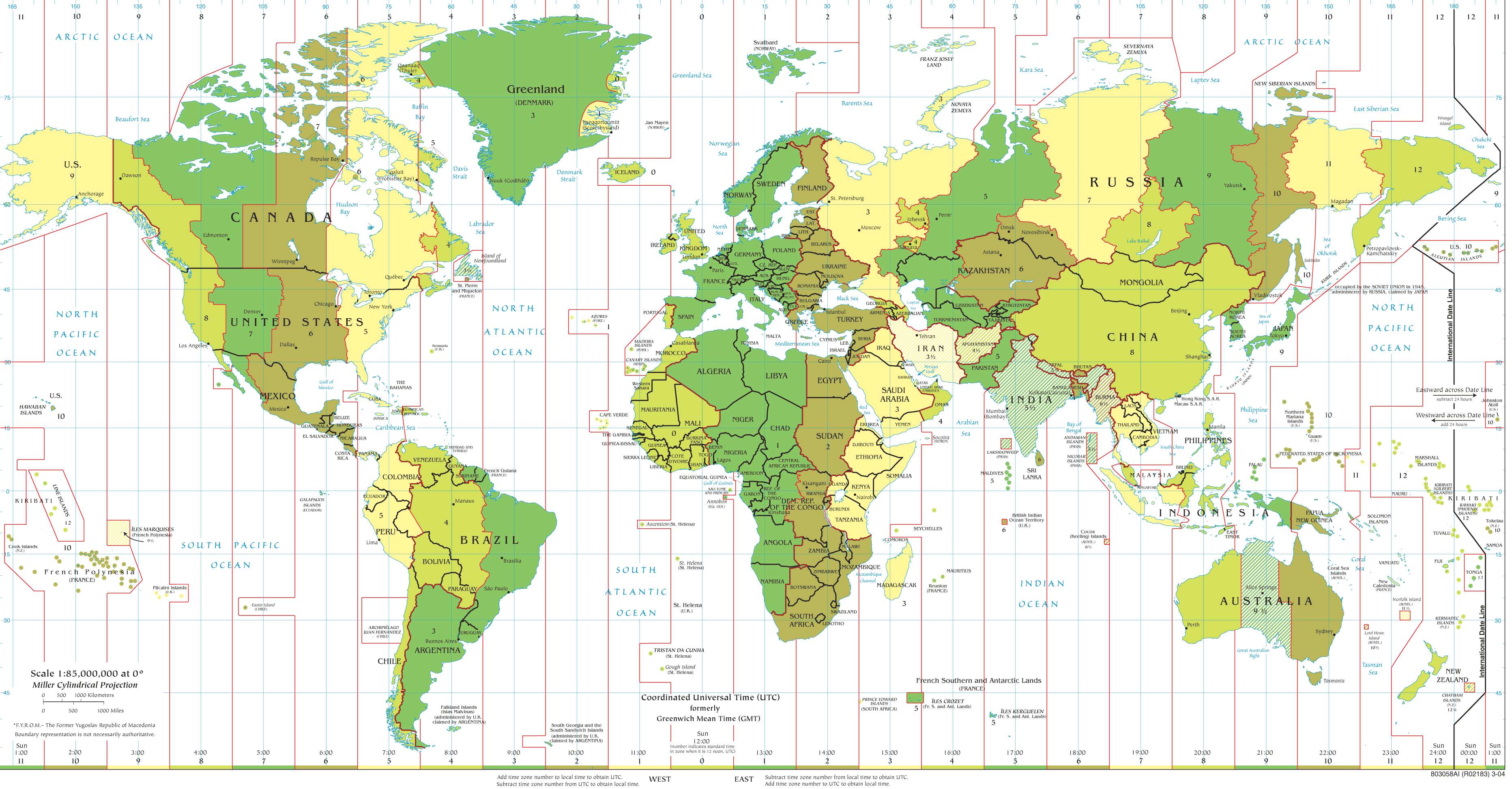 Dünya Zaman Saat Harita