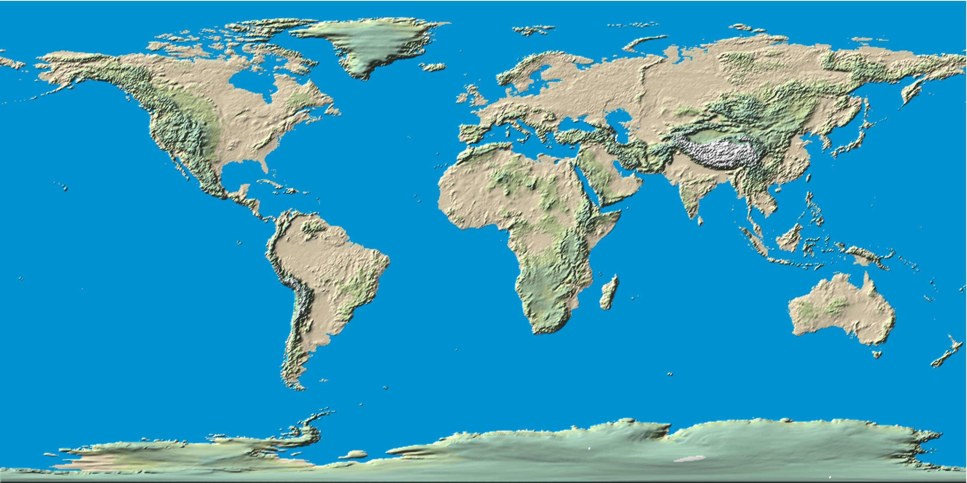 Dünya Topografya Haritası