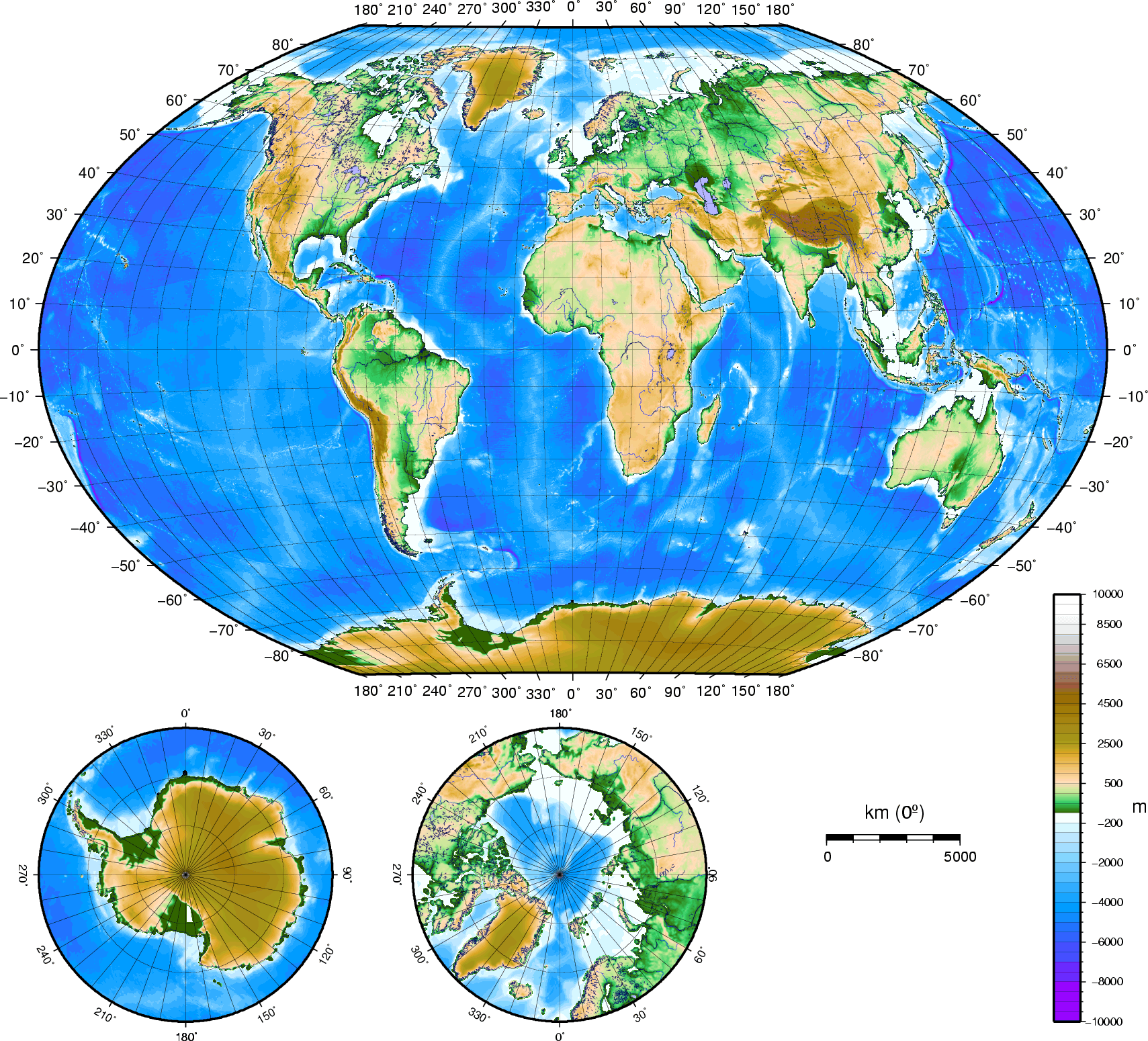 Dünya Yükseltisi Harita