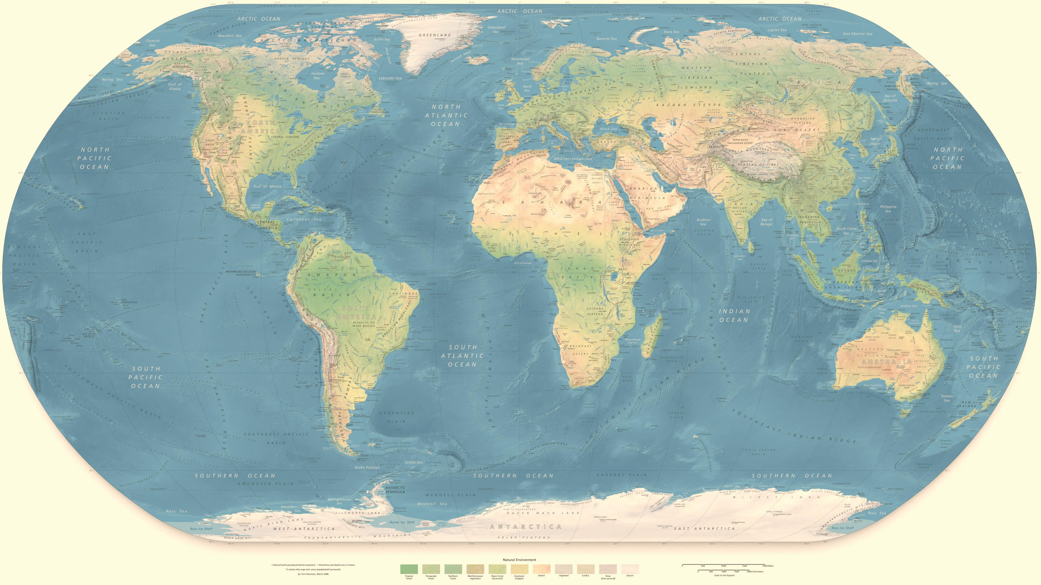 Fiziki Dünya Haritası