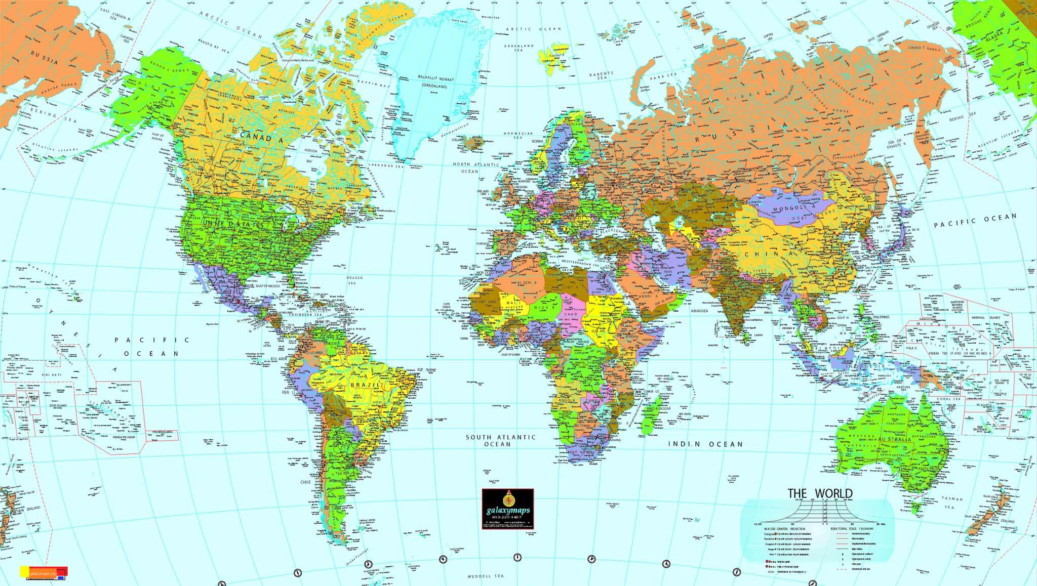 İngilizce Dünya Haritası