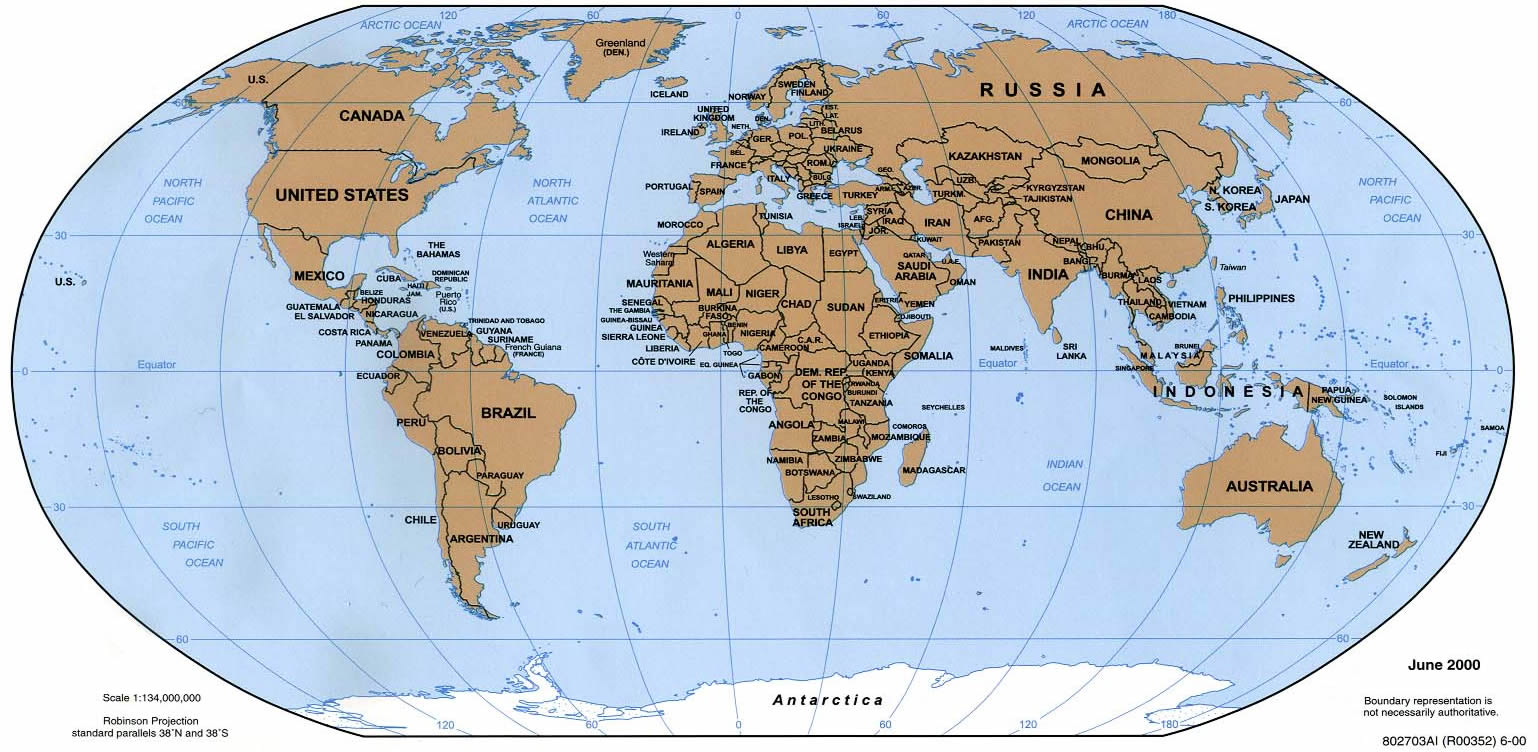 Dünya Politik Harita 2000