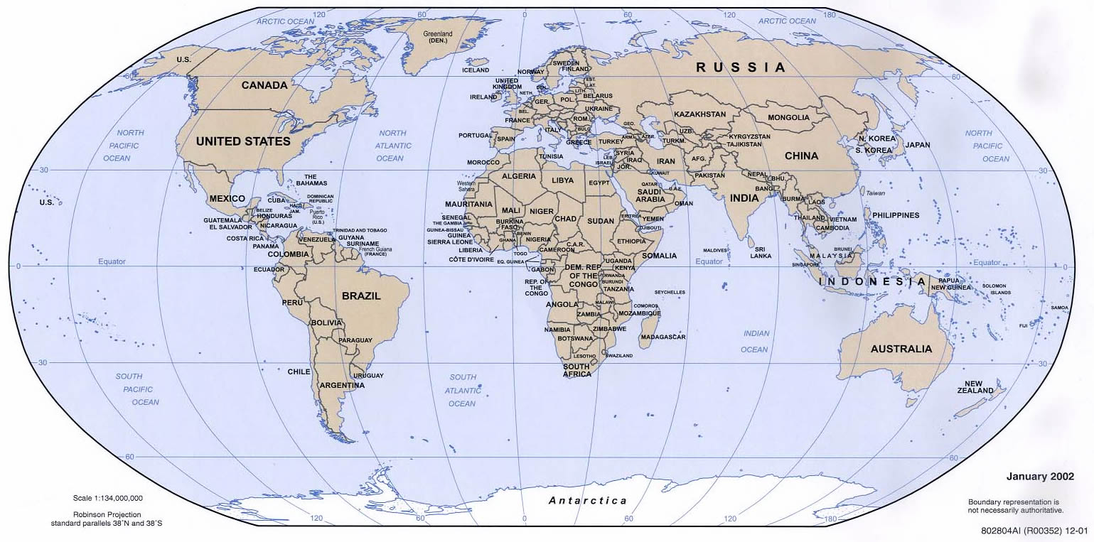 Dünya Politik Harita 2002