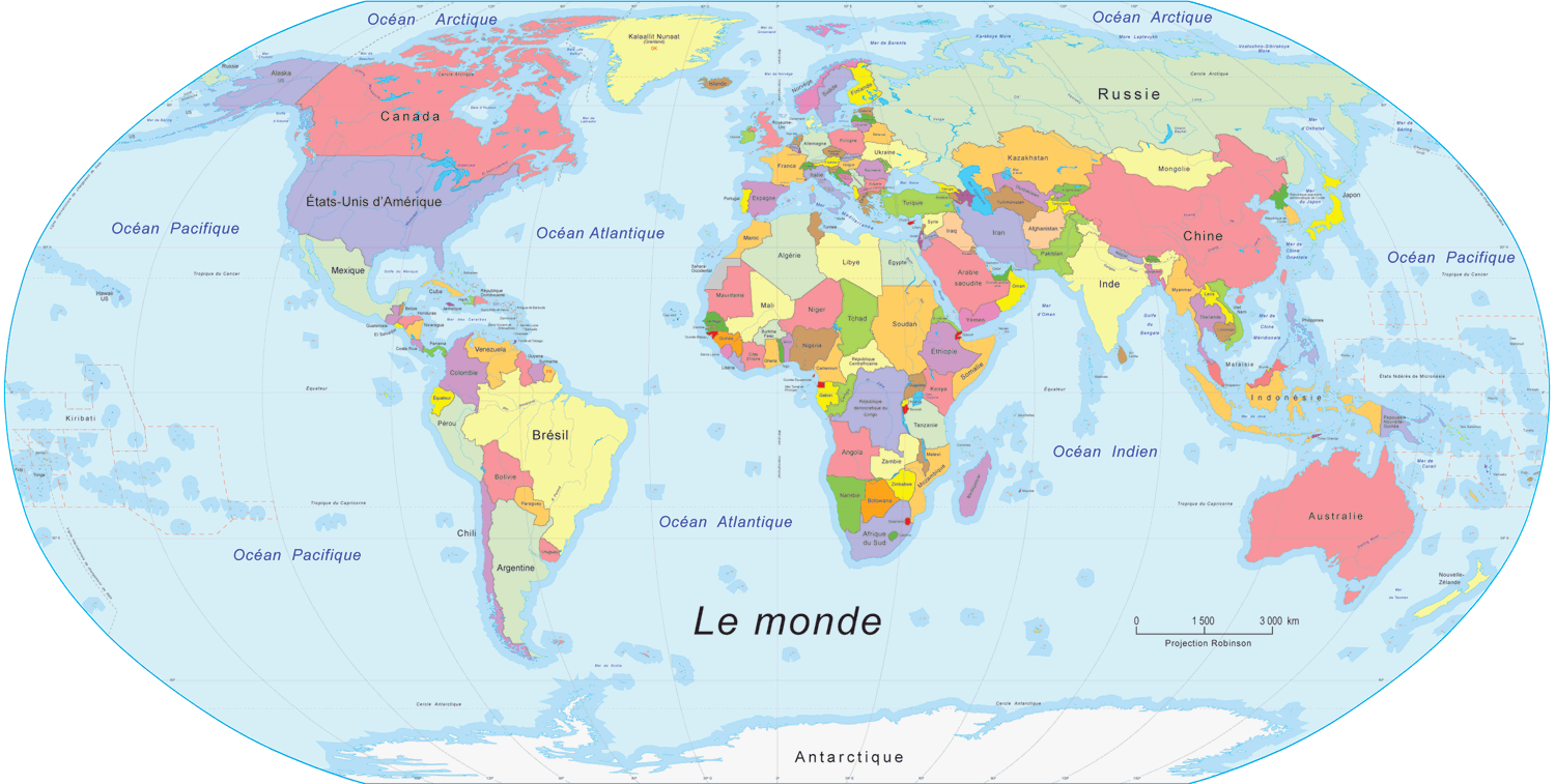 Dünya Politik Harita Fransızca