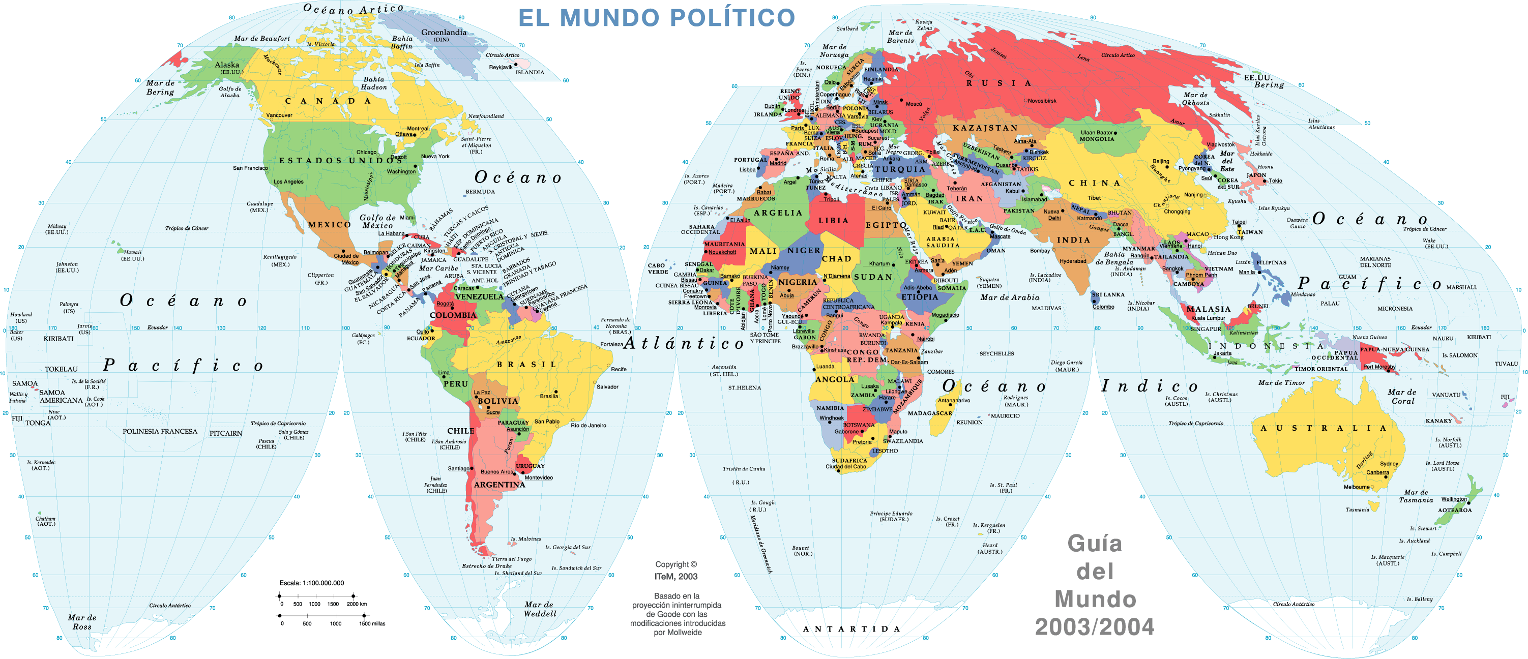 Dünya Politik Harita İspanyolca
