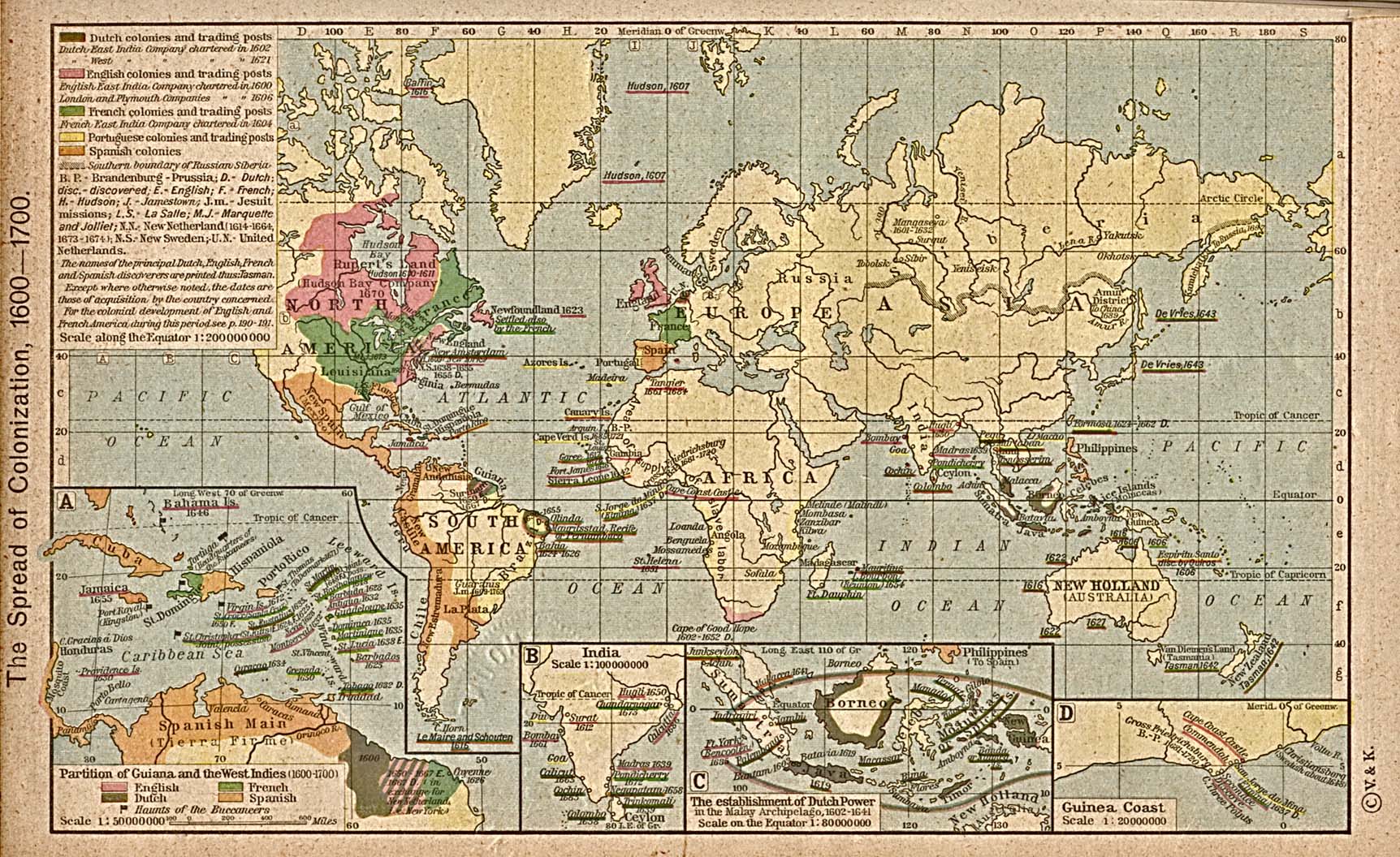 Dünya Kolonizasyonu Harita 1600 1700