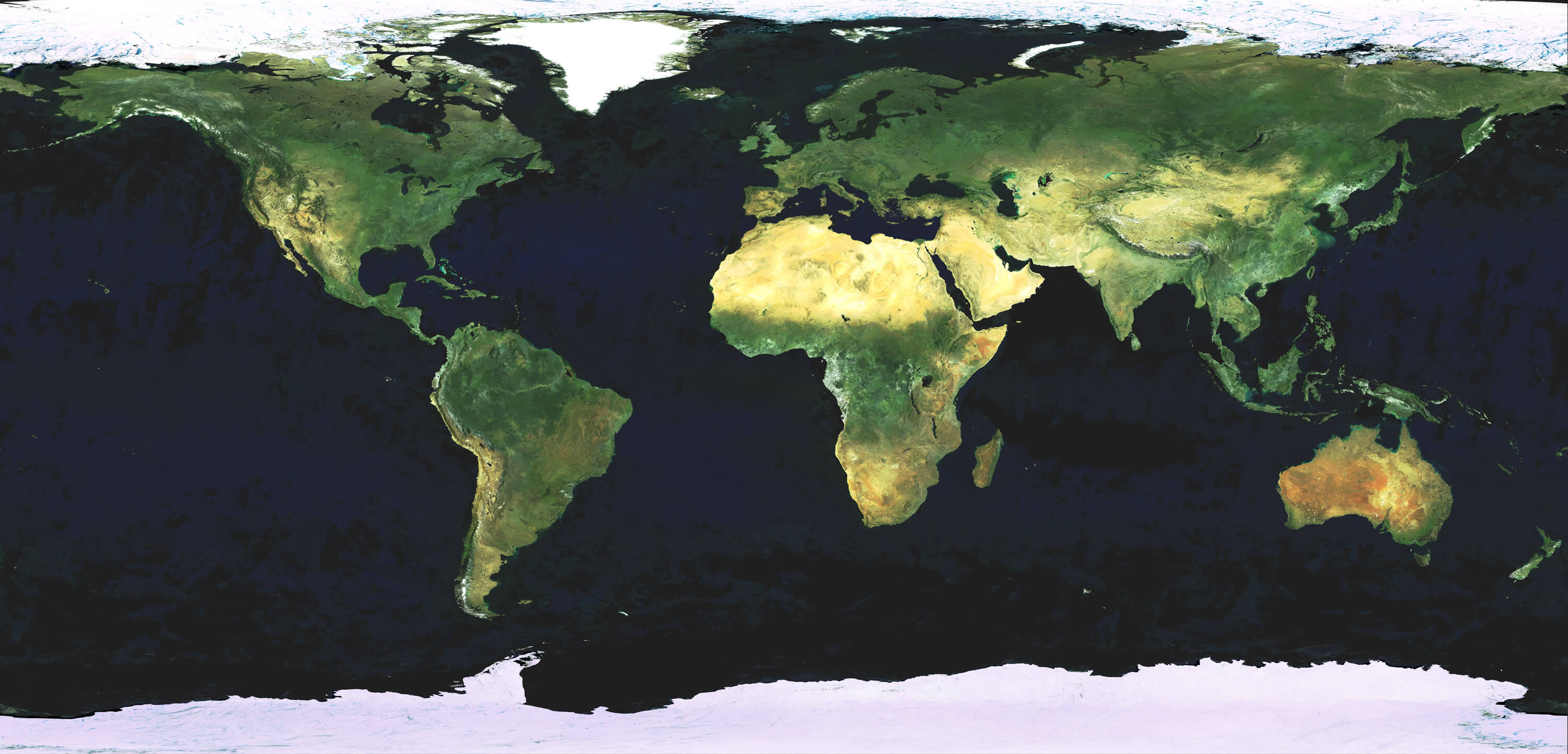 Tüm Dünya Uydu Haritası