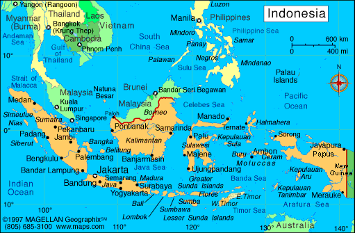 endonezya siyasi haritasi