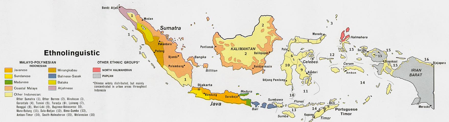 endonezya etnik gruplar haritasi