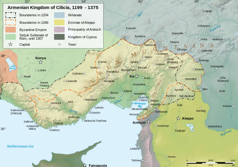 cilician ermenistan haritasi 1200