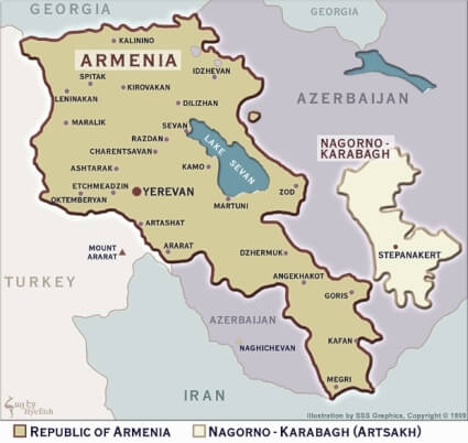 ermenistan haritasi karapag