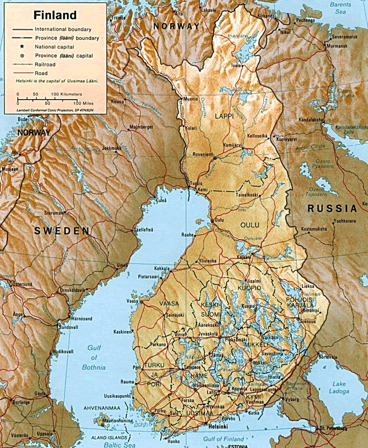 finlandiya haritasi