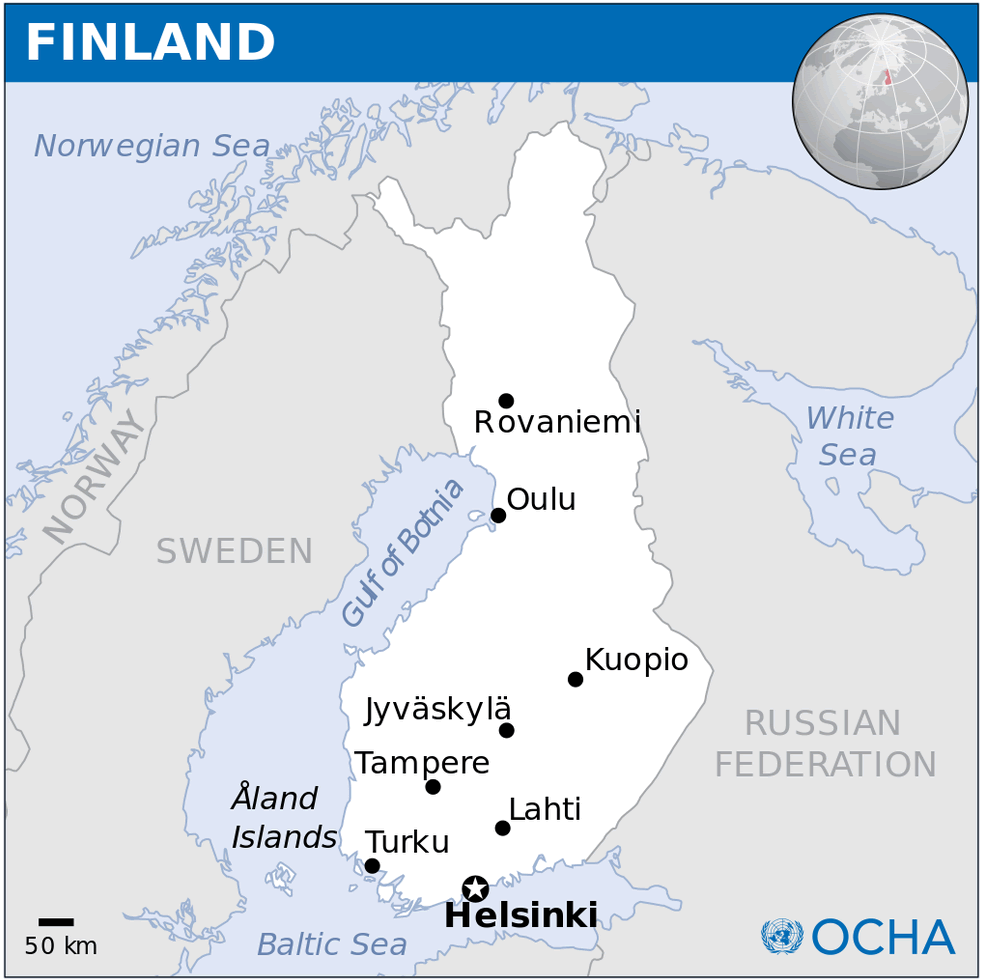 finlandiya yer haritasi
