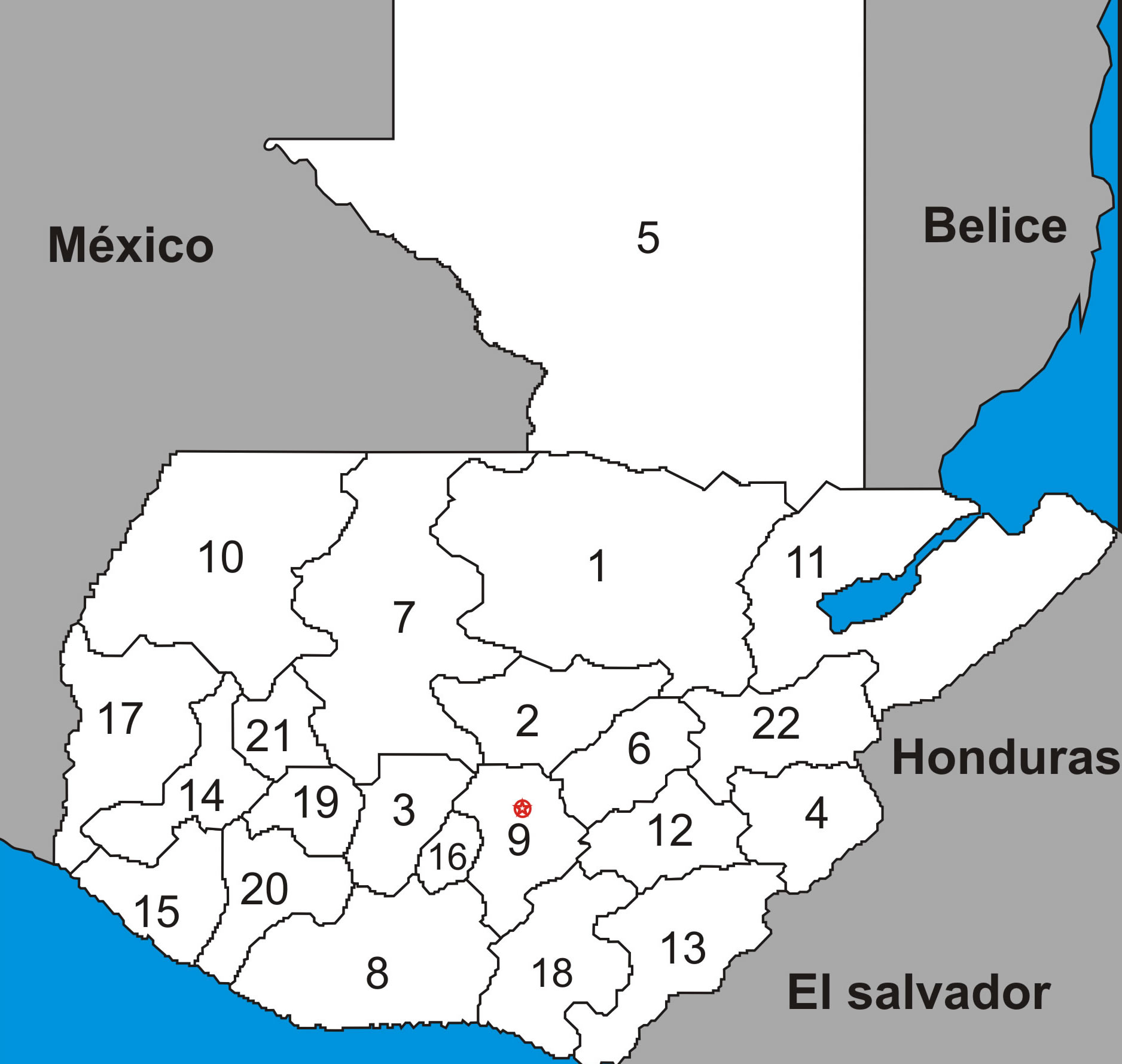 guatemala bolgeler haritasi 2010