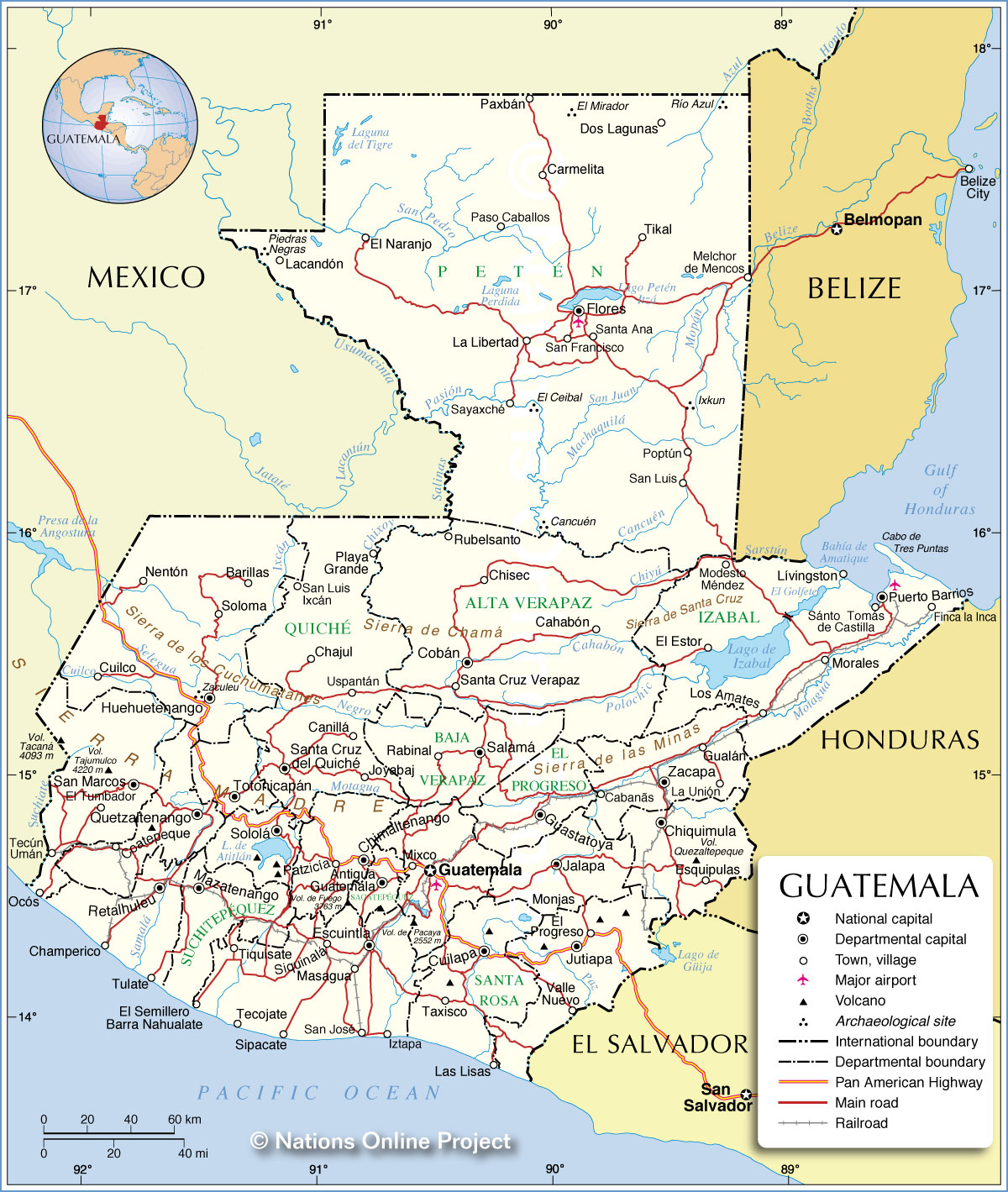 guatemala yonetim haritasi