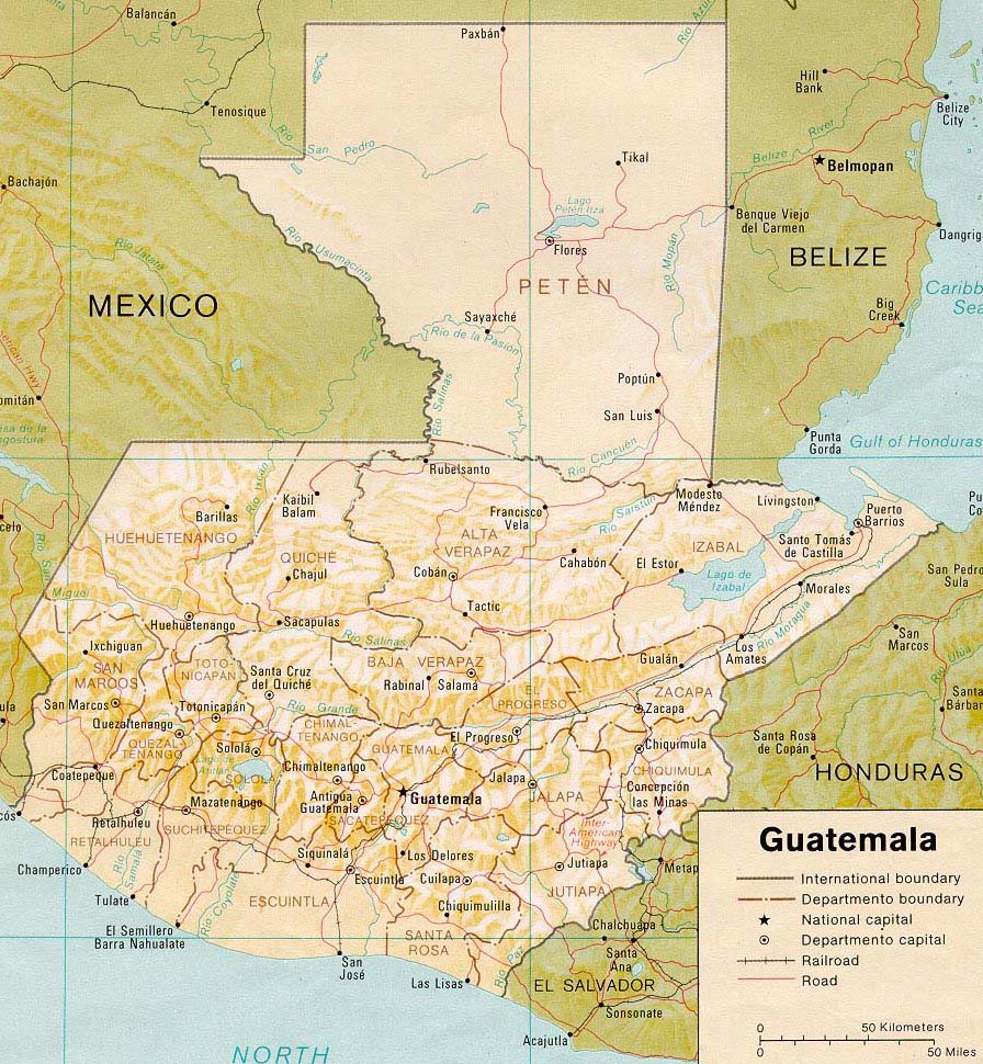 siyasi harita guatemala
