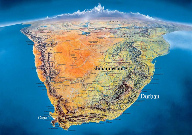 havadan guney afrika haritasi