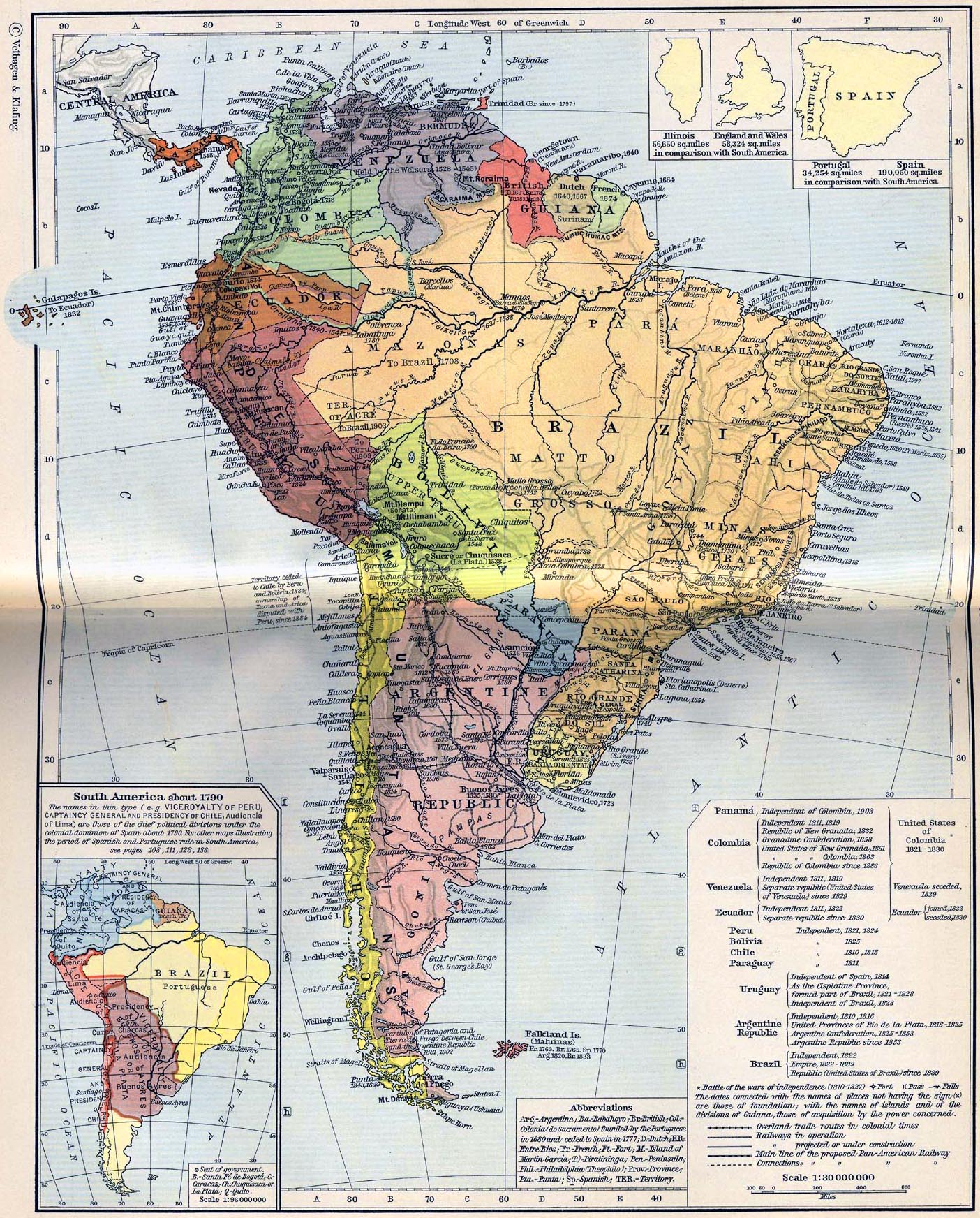 guney amerika haritasi 1790 1911
