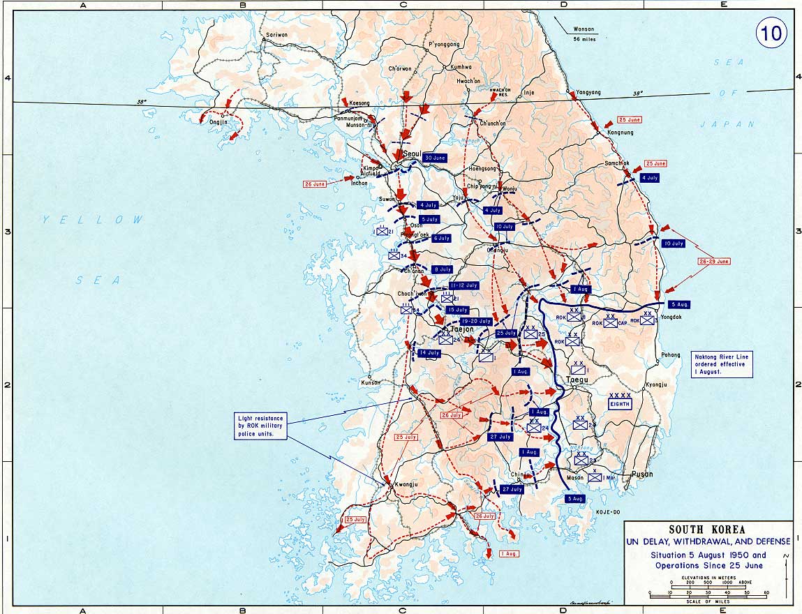 guney kore dunya haritasi 1950