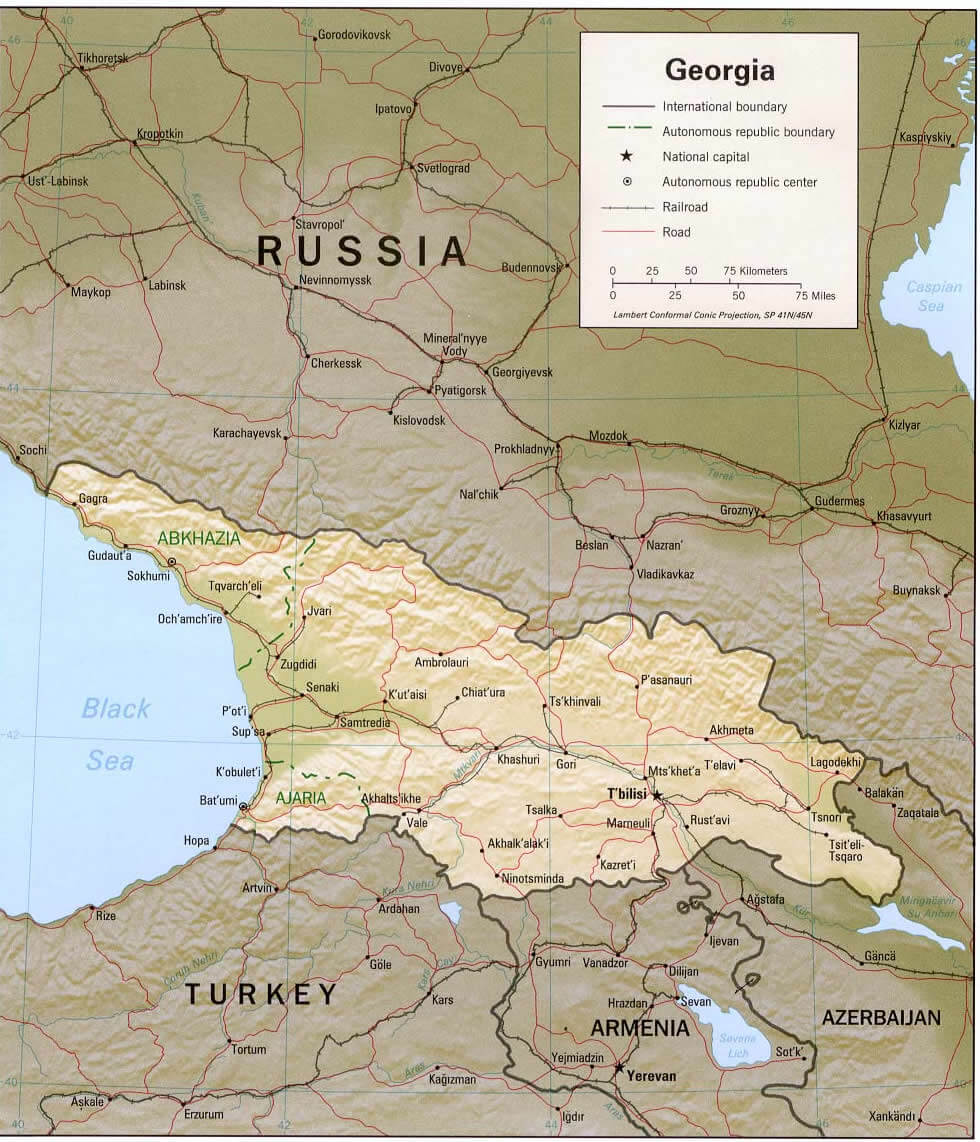 gurcistan haritasi