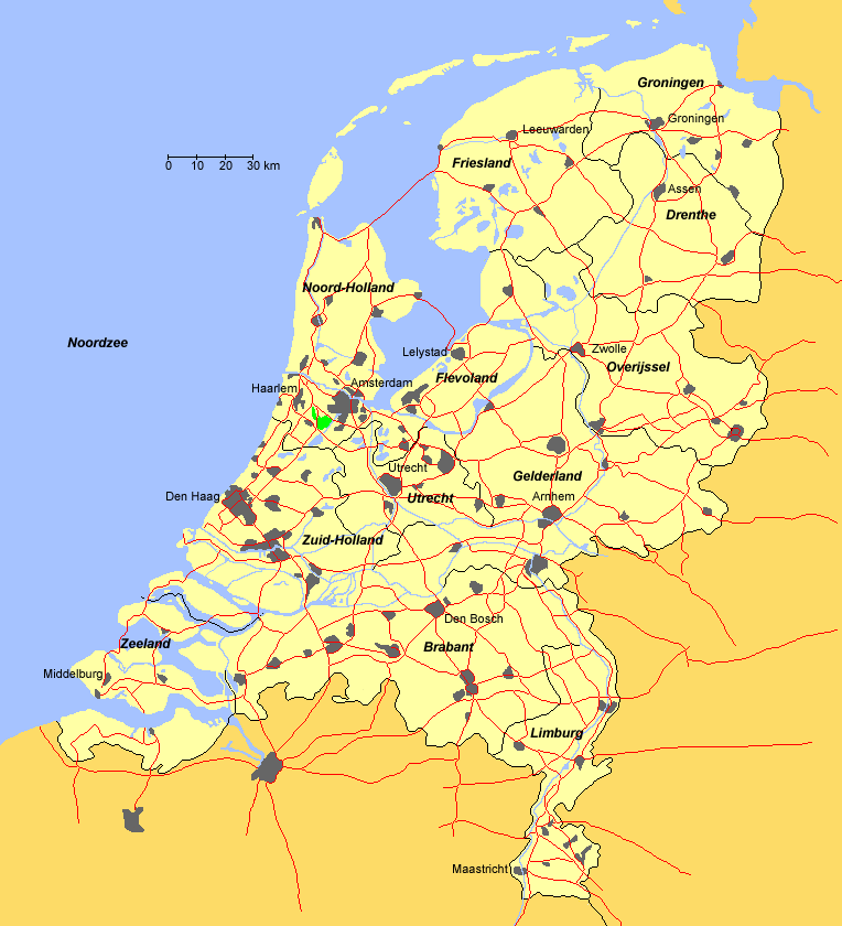 hollanda nufus haritasi