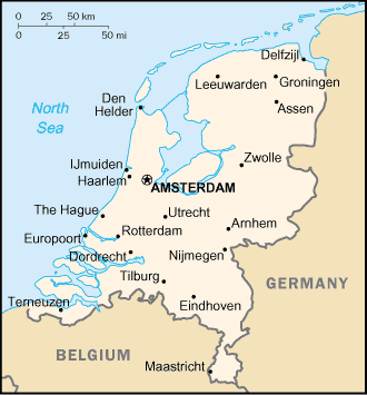 hollanda sehirler haritasi