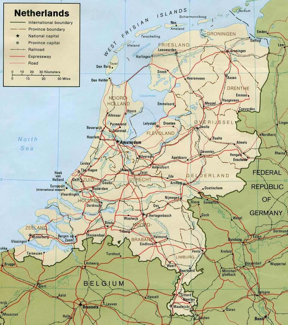 hollanda siyasi haritasi