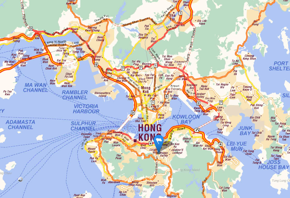 hong kong otoyollar haritasi