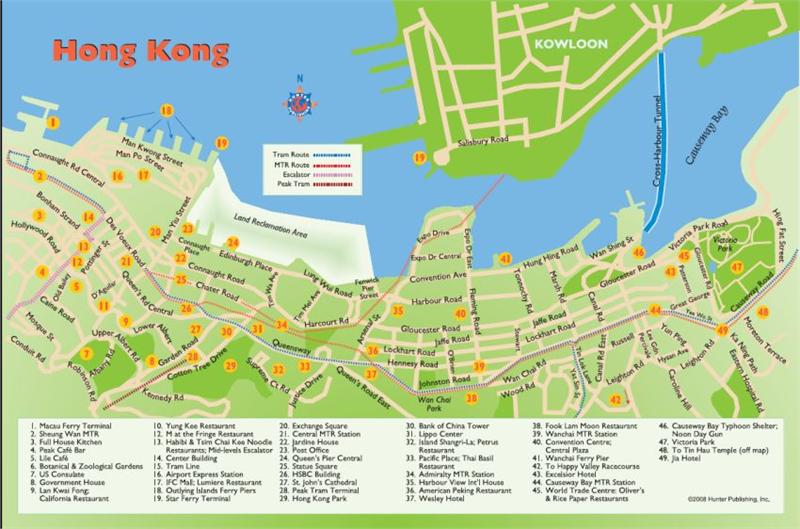 hong kong sehir merkezi haritasi