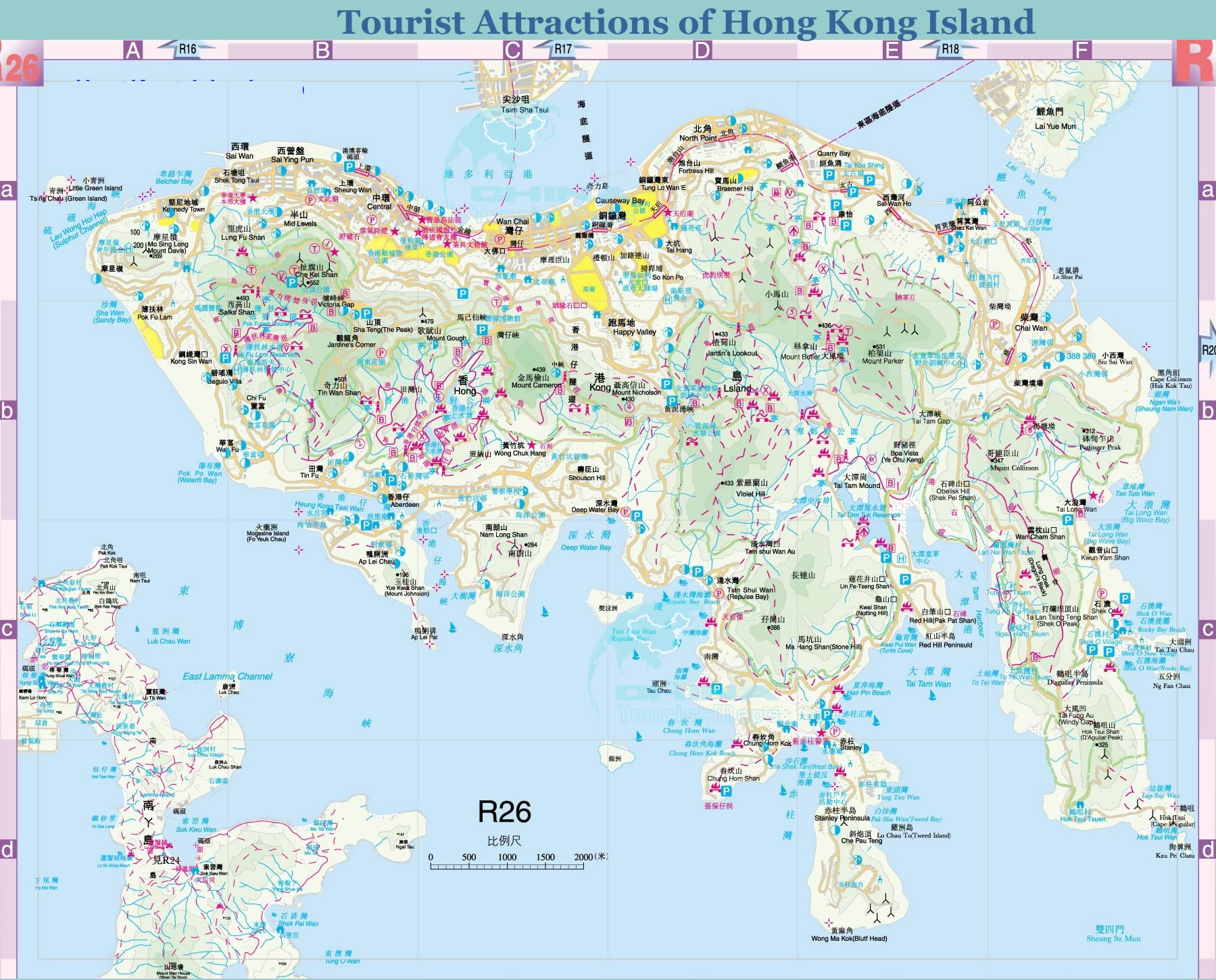 hong kong turistik haritasi