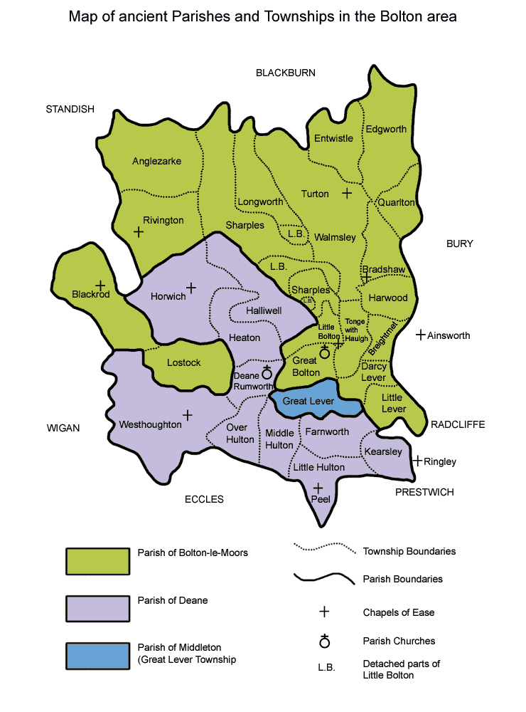 bolton parishes haritasi