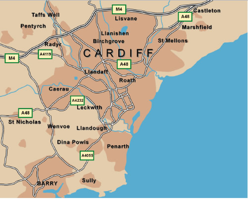 cardiff haritasi