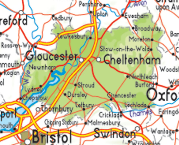 Cheltenham haritasi birlesik krallik