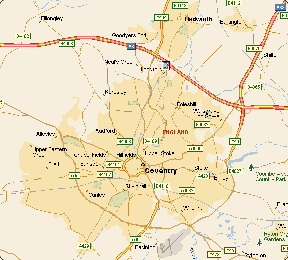 greater Coventry haritasi