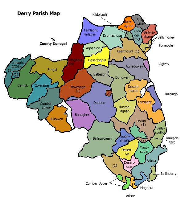 Derry bolgesel haritasi