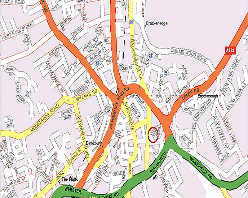 Dewsbury haritasi