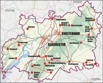 Gloucester bolgeler haritasi