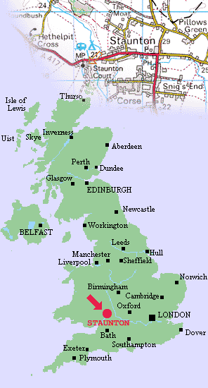 Gloucester haritasi birlesik krallik