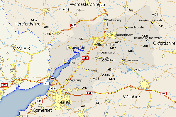 gloucestershire haritasi