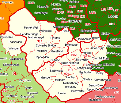 Huddersfield haritasi