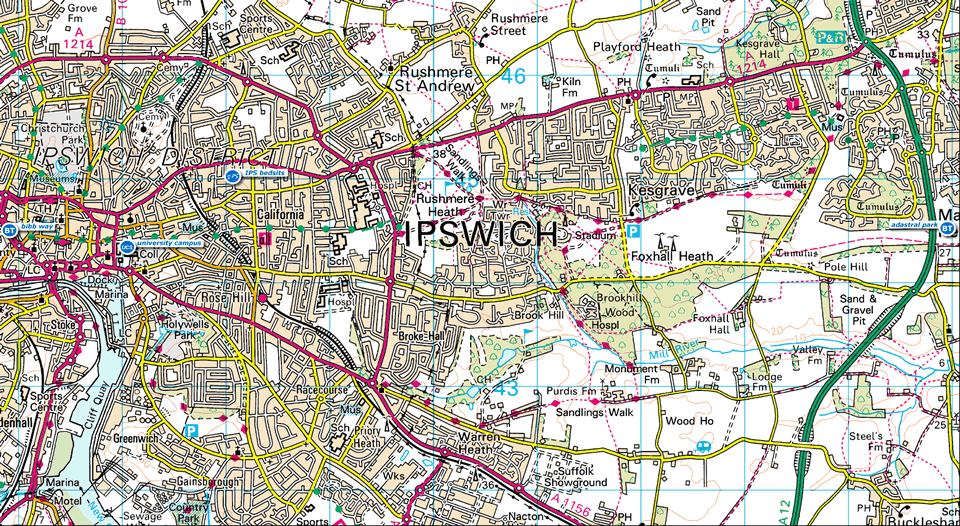 Ipswich sehir haritasi
