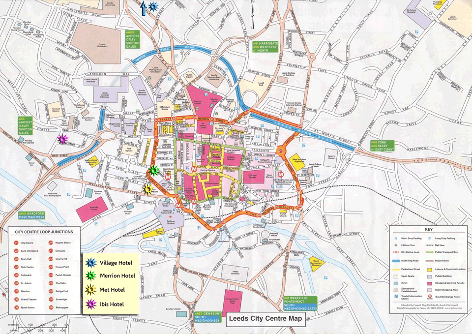 Leeds turist haritasi