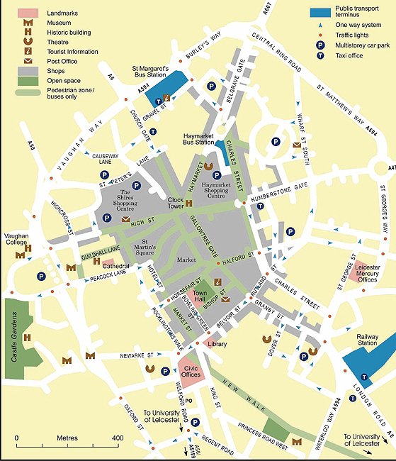 Leicester sokak haritasi