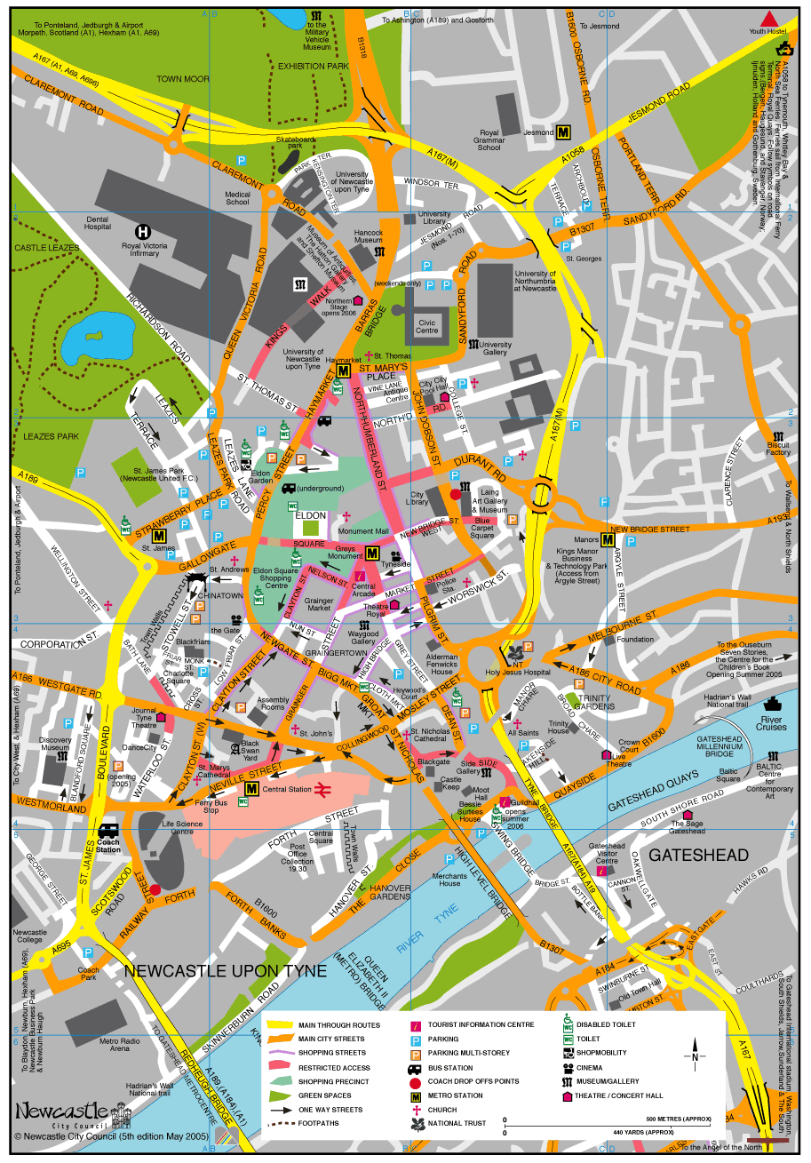 Newcastle haritasi
