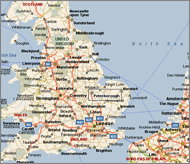 Peterborough haritasi birlesik krallik