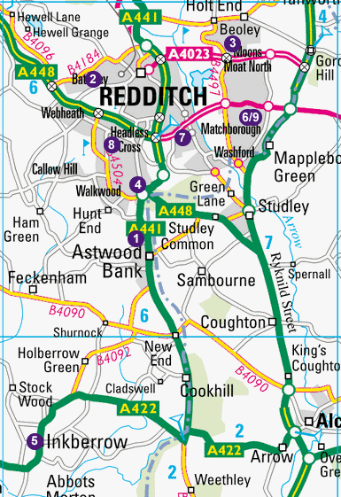 redditch yol haritasi