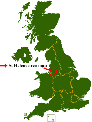 St Helens haritasi uk