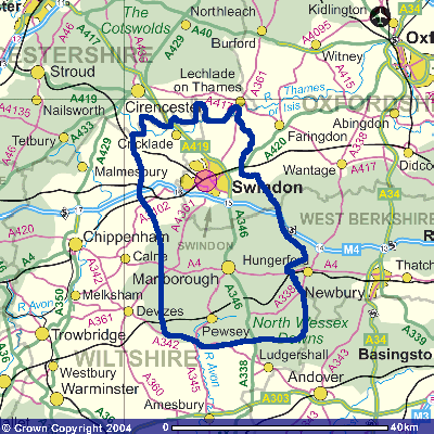 Swindon sehir haritasi
