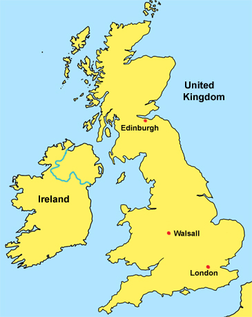 Walsall haritasi birlesik krallik